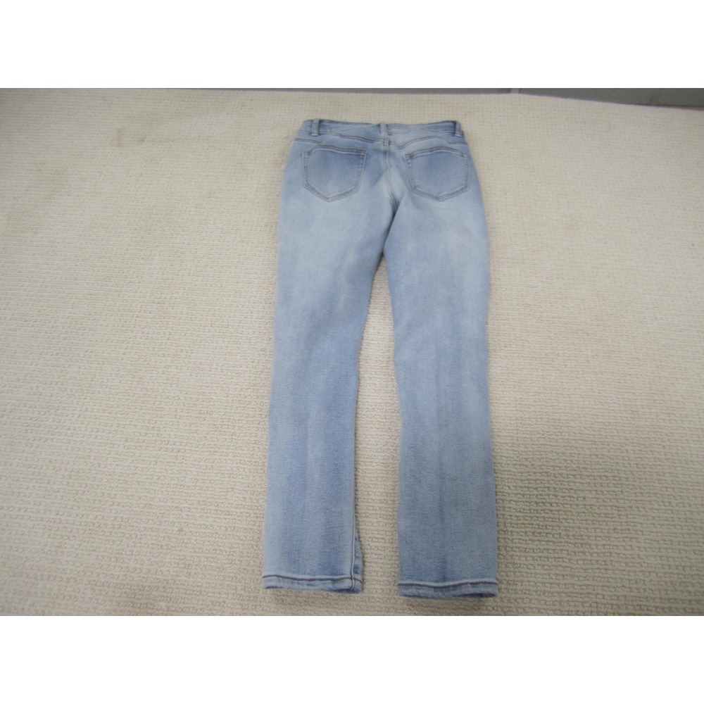 Bamboo Jeans Womens 7‎ Light Wash Blue Distressed Ripped Skinny Stretch Denim - Picture 6 of 10